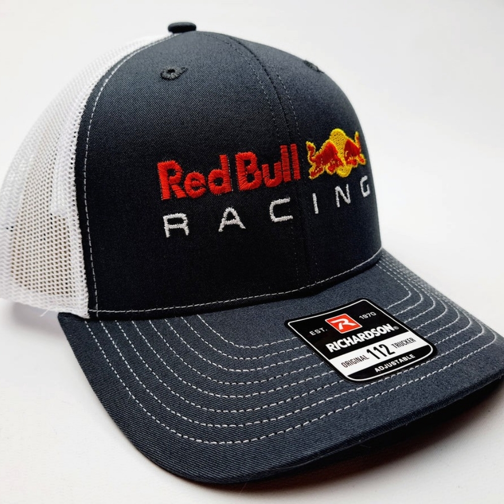 Red Bull Racin Formula One F1 Team Embroidered Flat Bill Snapback Mesh Track Hat